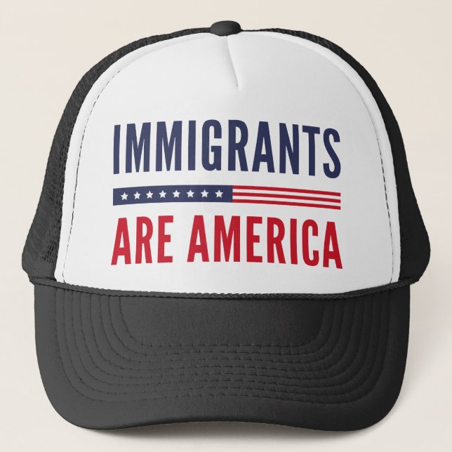 Gorra De Camionero Los inmigrantes son Estados Unidos (Anverso)