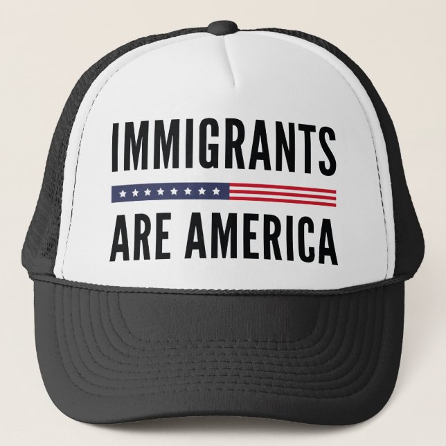 Gorra De Camionero Los inmigrantes son Estados Unidos (Anverso)