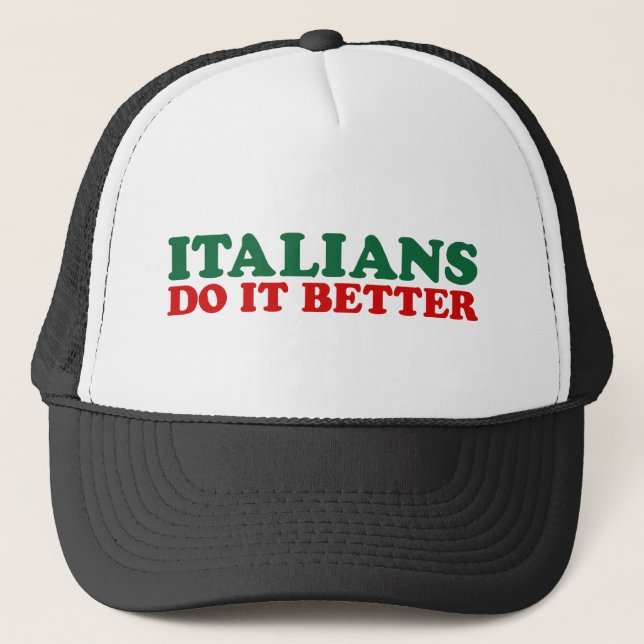 Gorra De Camionero Los italianos lo hacen mejor (Anverso)