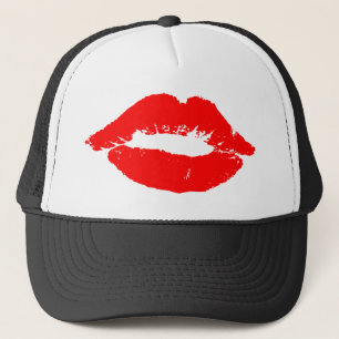 Gorra De Camionero Los labios de besos rojos pasión por el amor San 