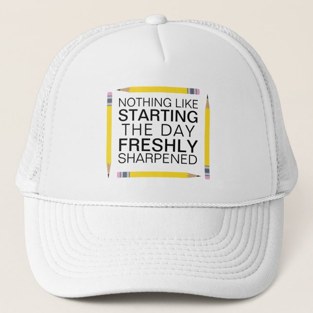 Gorra De Camionero Los lápices recién afilados son divertidos (Anverso)
