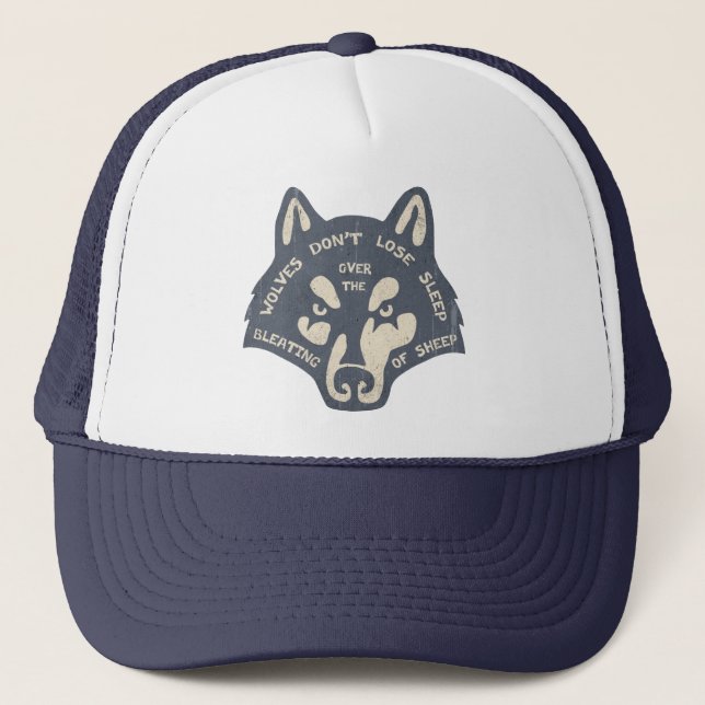 Gorra De Camionero Los lobos no pierden sueño (Anverso)