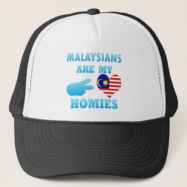 Gorra De Camionero Los malasios son mi Homies (Anverso)