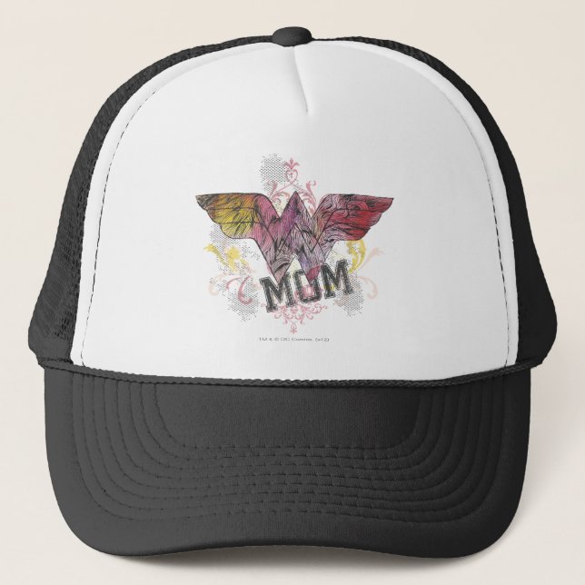 Gorra De Camionero Los medios mixtos de mamá se maravillan (Anverso)