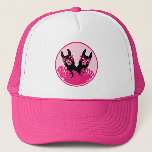 Gorra De Camionero Los mejores amigos de Fun Llama Alpaca (Anverso)