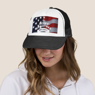 Gorra De Camionero Los mejores deseos Feliz Navidad Arte de Bandera d