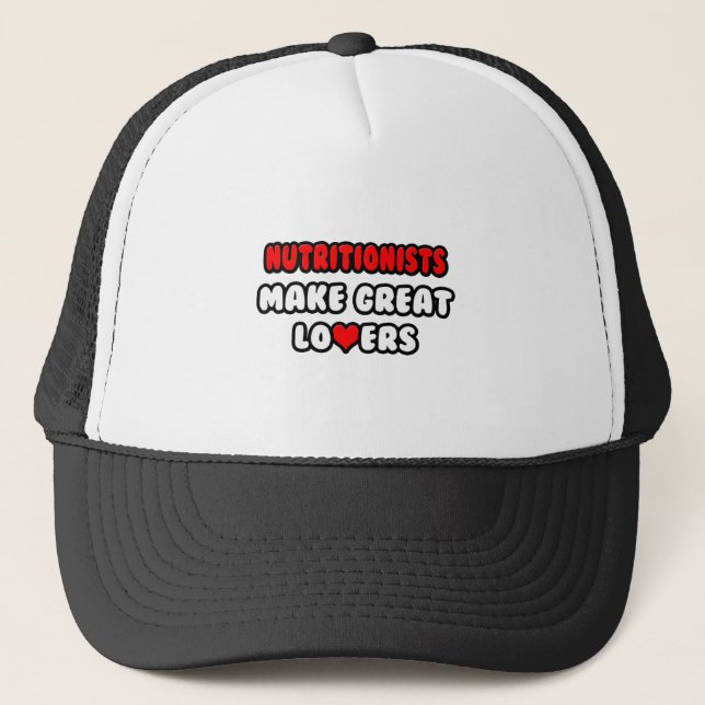 Gorra De Camionero Los nutricionistas hacen grandes amantes (Anverso)
