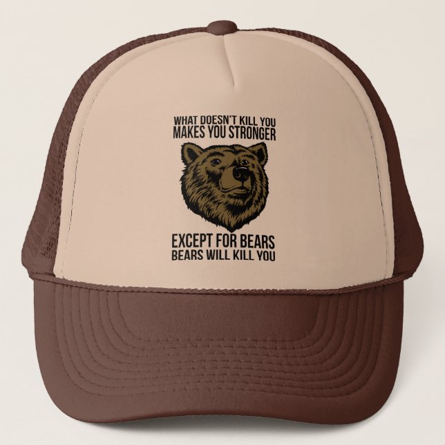 Gorra De Camionero Los osos te matarán - Novedad divertida (Anverso)