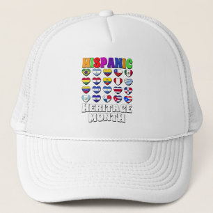 Gorra De Camionero Los países latinos marcan el corazón, feliz celebr
