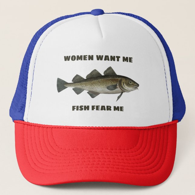 Gorra De Camionero Los peces me temen (Anverso)