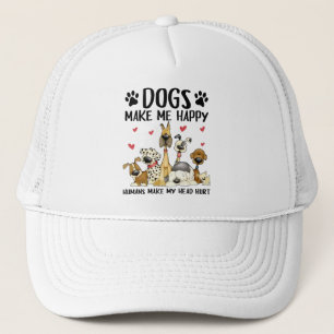 Gorra De Camionero Los perros me hacen felices a los humanos me hacen