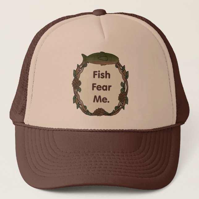 Gorra De Camionero Los pescados divertidos del casquillo del pescador (Anverso)