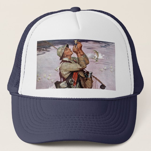 Gorra De Camionero Los pescados están saltando (Anverso)