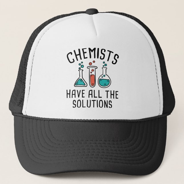 Gorra De Camionero Los Químicos Tienen Todas Las Soluciones (Anverso)