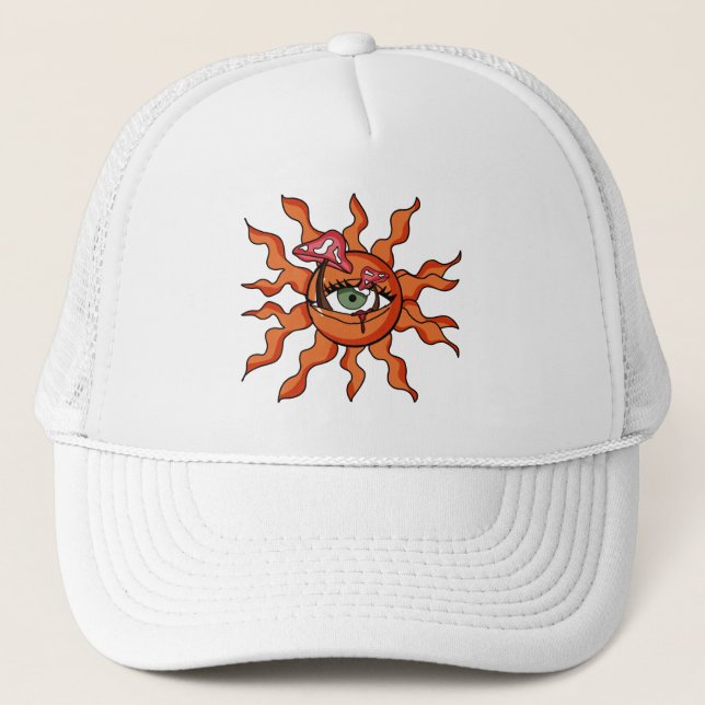 Gorra De Camionero Los rayas de champiñones que dan el sol (Anverso)
