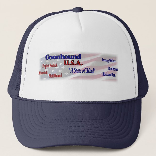 Gorra De Camionero Los regalos de Coonhound Lovers (Anverso)
