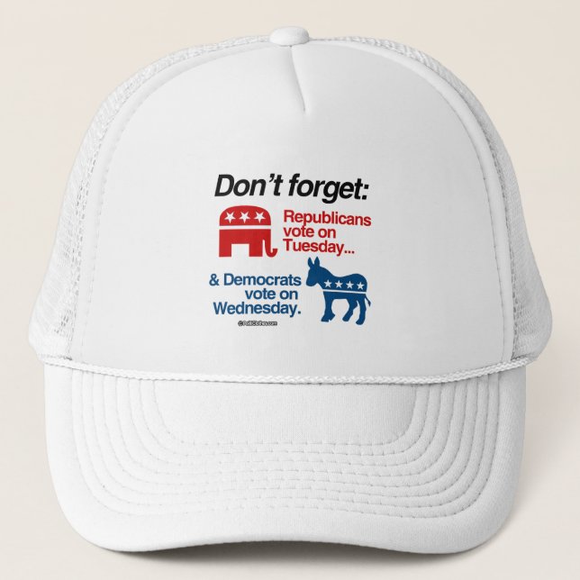 GORRA DE CAMIONERO LOS REPUBLICANOS VOTAN EL MARTES (Anverso)