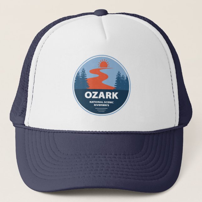 Gorra De Camionero Los ríos panorámicos nacionales de Ozark (Anverso)