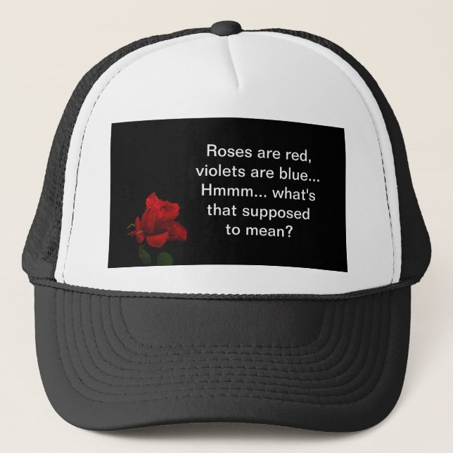 Gorra De Camionero Los rosas son rojos (Anverso)