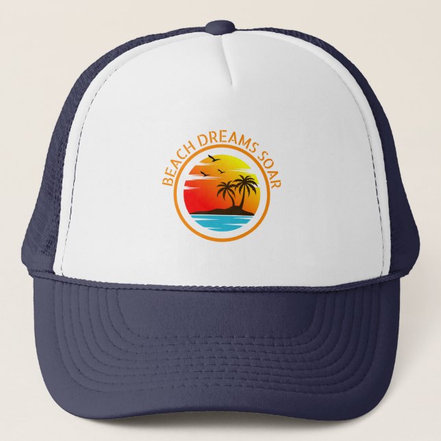 Gorra De Camionero Los sueños de playa aumentan: reverencias costeras (Anverso)