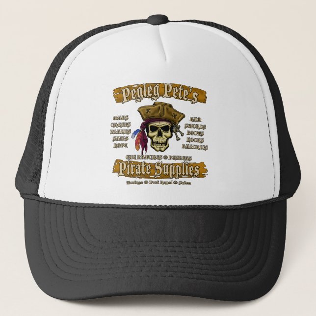 Gorra De Camionero Los suministros piratas de Pegleg Pete (Anverso)