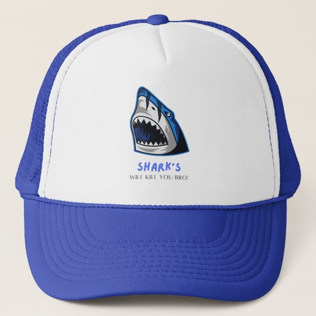 GORRA DE CAMIONERO LOS TIBURONES TE MATARÁN... CITA DIVERTIDA (Anverso)