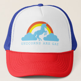 Gorra De Camionero Los unicornios son gay con el arco iris en el