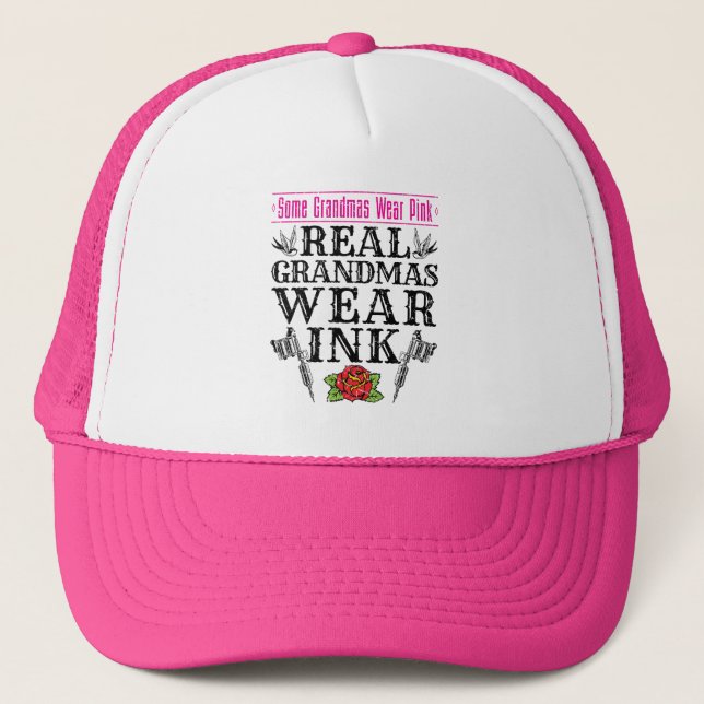 Gorra De Camionero Los Verdaderos Abuelitos Usan Tatuaje De Tinta (Anverso)