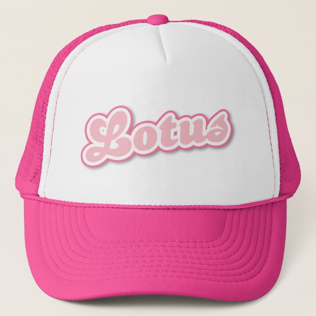 Gorra De Camionero Loto Rosa Caliente (Anverso)