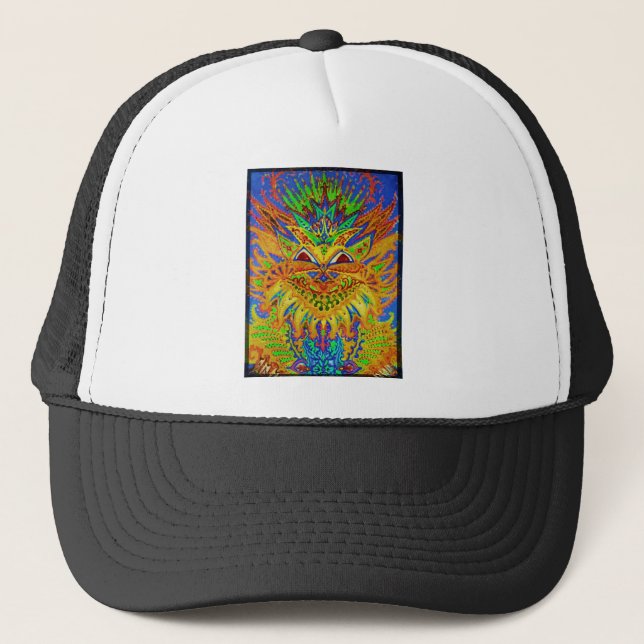 Gorra De Camionero Louis Wain - gato azul de Paisley (Anverso)