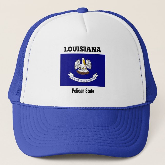 Gorra De Camionero Louisiana, Estado Pelicano, (Anverso)