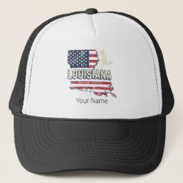 Gorra De Camionero Louisiana Estados Unidos Retro Map Vintage Estados