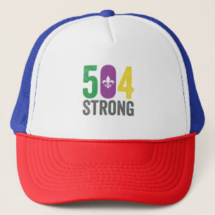 Gorra De Camionero Louisiana Strong 504 NOLA Strong Mardi Gras