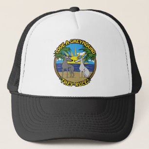 GORRA DE CAMIONERO LOVE A GREYHOUND THEY RULE!