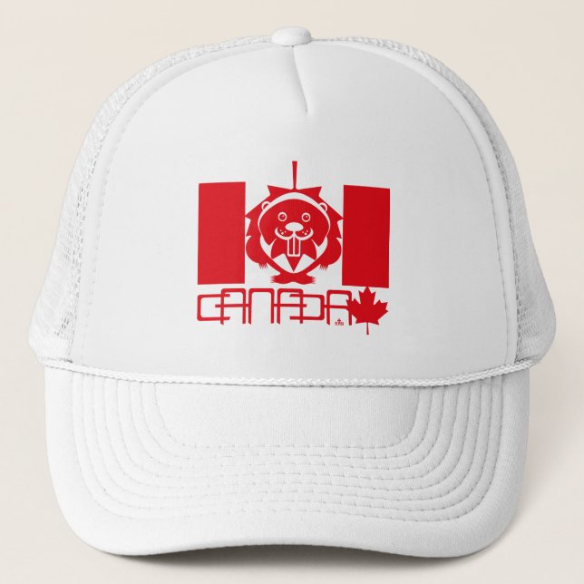 Gorra De Camionero  LOVE Castor/ Maple Bandera Canada by Masanser (Anverso)