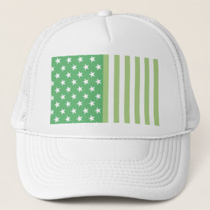 GORRA DE CAMIONERO LOVE. EEUU / USA FLAG GREEN COLORS BY MASANSER