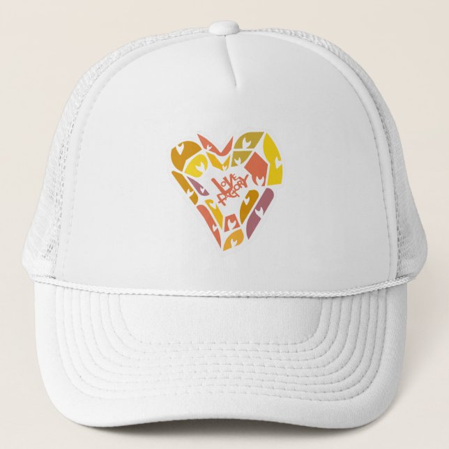 GORRA DE CAMIONERO LOVE FACTORY HEARTS BY MASANSER  (Anverso)