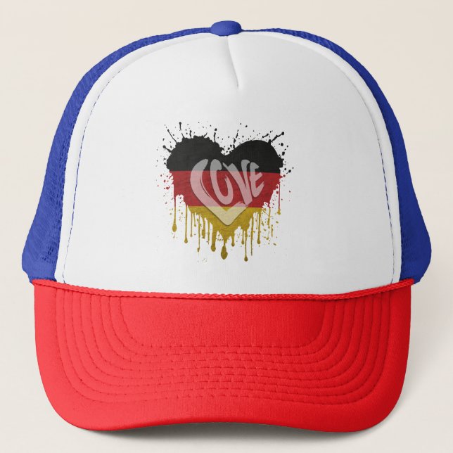Gorra De Camionero Love Germany Flag (Anverso)