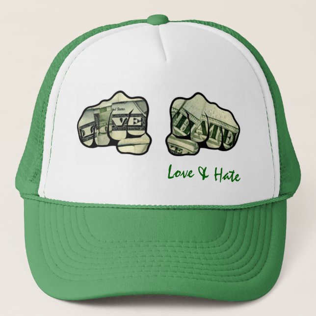 Gorra De Camionero love & hate (Anverso)