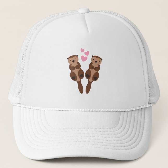 Gorra De Camionero Love Otters (Anverso)