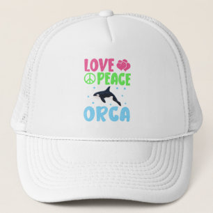 Gorra De Camionero Love Peace Orca Cute Sea Animals Orca Lover