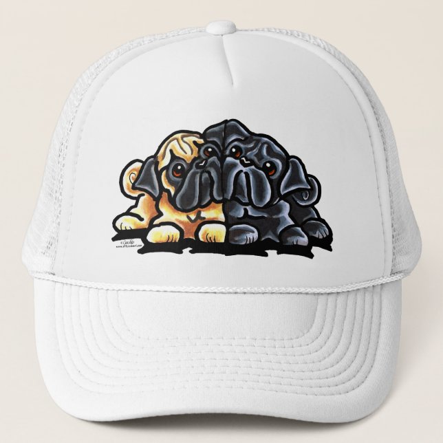 Gorra De Camionero Love Pugs (Anverso)
