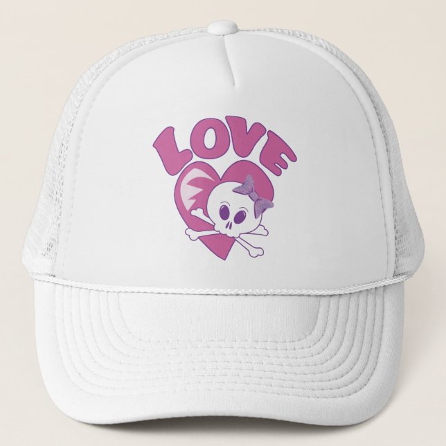 Gorra De Camionero Love Skull (Anverso)