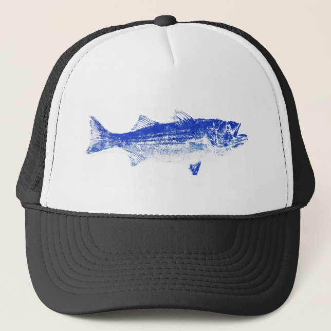 Gorra De Camionero lubina rayada azul (Anverso)