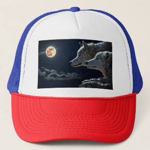 Gorra De Camionero Luces del cielo nocturno luna estrellas astronomía