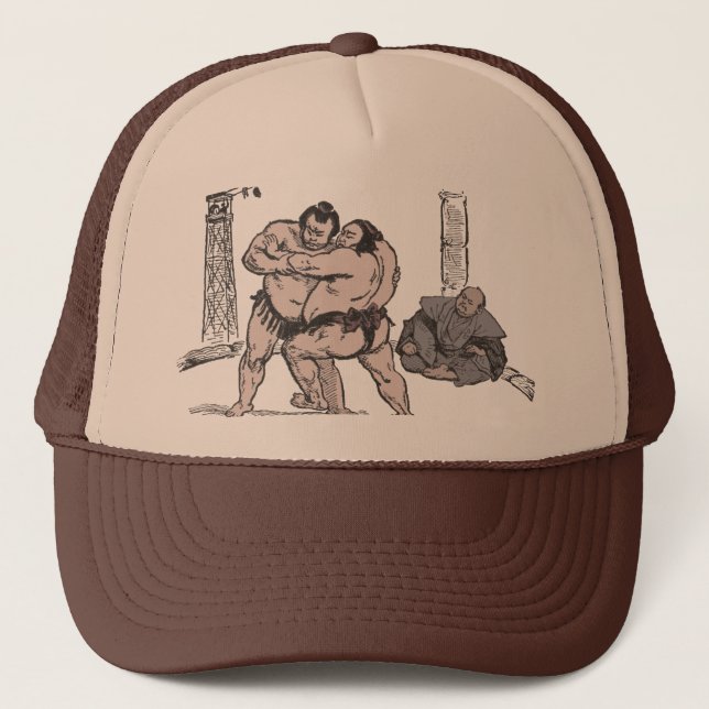 Gorra De Camionero Luchadores del sumo (Anverso)