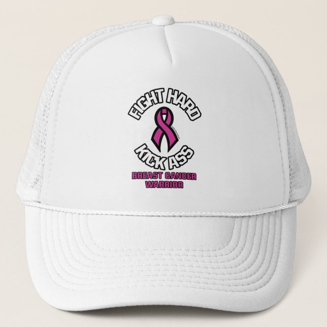 Gorra De Camionero Luchar fuerte... Cáncer de Mama (Anverso)