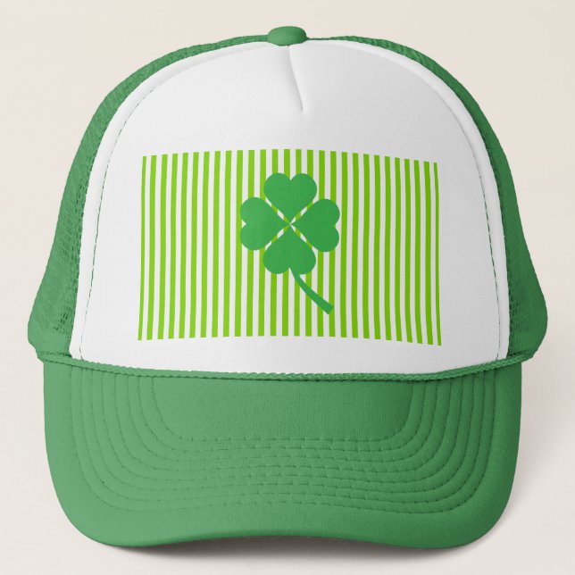 Gorra De Camionero Lucky Four Leaf Shamrock Design-87906 (Anverso)