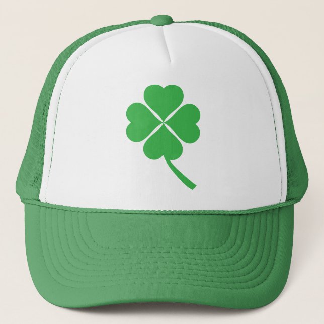 Gorra De Camionero Lucky Four Leaf Shamrock Design-87906 (Anverso)