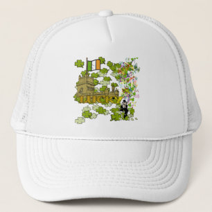 Gorra De Camionero Lucky Leprechaun y su castillo irlandés